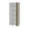 Homeroots 71in White and Light Brown Wood Accent Cabinet With Two Doors 534999 - alternate 3