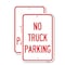 Signmission No Parking Sign No Truck Parking 1, 18'' X 24'' 2 Signs, Heavy Gauge Aluminum, 2PK A-1824-2PACK-23661 - alternate 1