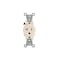 Leviton Outlet 20 amps 125 V Single Light Almond 5-20R Light Almond T5020-0TS - alternate 1