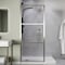 Anzzi 34 in. x 78 in. Fixed Frameless Shower Door in Brushed Nickel w/ Tsunami Guard Tempered Clear Glass SD-AZFL06002BN - alternate 1