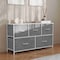 Flash Furniture Harris 5 Drawer Vertical Storage Dresser with White Cast Iron Frame, White Wood Top and Gray Easy P WX-5L206-W-WH-GR-GG - alternate 3