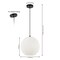 Jonathan Y Lacey 12 in. 1-Light Modern Bohemian Woven Paper Rope Round Globe LED Pendant, White/Black JYL1134A - alternate 5