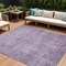 Homeroots 9' X 12' Lavender And Plum Abstract Washable Indoor Outdoor Area Rug 616242 - alternate 1