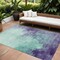 Homeroots 10' X 14' Blue And Purple Abstract Washable Indoor Outdoor Area Rug 604838 - alternate 1