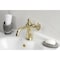 Kingston Brass One-Handle Single-Hole Bathroom Faucet with Knurled Handle and Push Pop-Up Drain, Polished Brass KS3542RKZ - alternate 2