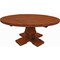 Homeroots 70" Brown Rounded Solid Wood Dining Table 488692 - alternate 1