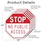 Signmission Stop No Public Access, 10 inch X 10 inch, Aluminum Metal Signs, 5PK OC-A-5Pack-10-263 - alternate 3