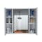 Homeroots 24" White Wood Floating Double Door Bathroom Vanity And Medicine Cabinet With Mirror 543581 - alternate 1