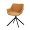 Leisuremod Markley Swivel Leather Dining Arm Chair with Iron Legs, 2PK ESCBL-26-BR2 - alternate 5