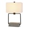 Homeroots 22" Gray and Black Mod Table Lamp With White Rectangular Shade 523607 - alternate 5