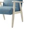 Homeroots 30" Light Blue And Cream Linen Arm Chair 533964 - alternate 3