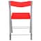 Leisuremod Menno Modern Acrylic Folding Chair, Red, 4PK MF15TR4 - alternate 4