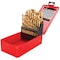 Performance Tool 29 pc. Drill Bit Set, Titanium Coated HSS, Steel Case W9017 - alternate 1