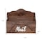 Homeroots 10" Brown Wood Envelope Shaped Mail Desk Organizer 661189 - alternate 3