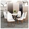 Leisuremod Verisma Collection Modern Wooden Dining Chair in White VC57W - alternate 4