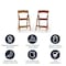 Flash Furniture HERCULES 2 Pk Commercial Chestnut Indoor/Outdoor Lightweight Resin Folding Event Chair w/ Slat Seat 2-LE-L-1-CHSNT-SLAT-GG - alternate 3