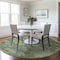 Homeroots 8' Fern Green And Olive Green Round Floral Washable Indoor Outdoor Area Rug 604122 - alternate 4