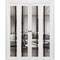 Sartodoors Sliding Closet Double Bi-fold Doors, Lucia 2566 White Silk with Clear Glass and Aluminum Strips, S LUCIA2566DBF-WS-72 x 84 (4* 18x84) - alternate 1