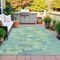 Homeroots 8' X 10' Teal Blue Linen And Pale Aqua Abstract Washable Indoor Outdoor Area Rug 630912 - alternate 2