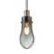 Besa Lighting Wish Stem Pendant, Smoke/Clear, Satin Nickel Finish, 1x3W LED Edison 1TT-WISHSM-EDIL-SN - alternate 1