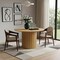 Homeroots 46" Brown Solid Wood Pedestal Base Round Top Dining Table 720984 - alternate 3