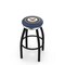 Holland Bar Stool Co 36" Blk Wrinkle U.S. Navy Swivel Bar Stool, Chrome Ring L8B2C36Navy - alternate 1