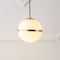 Jonathan Y Porter 8" Modern Minimalist Globe LED Pendant Light, Gold Painting/White JYL1605B - alternate 3