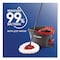O-Cedar EZWring Spin Mop System, White Microfiber Head, Up to 51in Adjustable Red/Gray Handle 148473EA - alternate 2