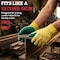 Bison Life Latex Crinkle Coated Work Gloves, Ultra Stretch Grip Gloves for Utility, Yellow/Green, 120Pairs, 120PK BLZ-ESRG-18YGR-A - alternate 4