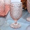 Martha Stewart 6 Piece 14.2 Ounce Clear Glass Hobnail Goblet Drinkware Set in Pink 120570.01 - alternate 2
