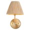 Jonathan Y Malaya 8" 1-Light Bohemian Coastal Metal Pleated Paper Shade LED Vanity Light, Beige/Brass Gold JYL1614A - alternate 5