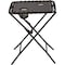 Outdoor Expressions Charcoal 18'' Square Steel Folding Side Table ZD-T1022-DGY0601 - alternate 4