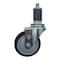 Service Caster 4'' SS Black Poly Wheel Swivel 3/4'' Expanding Stem Caster SCC-SSEX20S414-PPUB-BLK-34 - alternate 1
