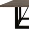 Homeroots 72" Dark Brown and Black Solid Wood And Iron Frame Base Square Dining Table 544741 - alternate 3