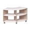 Beleduc By Playwell Verona 41inx17.2in Low Curved Foldable Shelf, Double-Sided, White/Oak HPL, 22.9inH, Ages 3+ 846051 - alternate 1