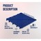 Mytee Products 12inx12in Non Slip Interlocking Self Drainage Tiles - 1/2in Thick, Blue, 24PK NSM1212-Bx24 - alternate 2