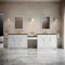James Martin Vanities Bellshire 120" Dual Vanity Set w/24" Make-Up Counter, Bright White w/3 cm Parisien Bleu Silestone To 660-VMC120-BW-FPBL - alternate 4