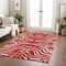 Homeroots 9' X 12' Red And Ivory Animal Print Washable Indoor Outdoor Area Rug 600652 - alternate 3