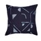 Homeroots 24" Blue Geometric Cotton Blend Throw Pillow With Embroidery 549419 - alternate 3