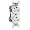 Leviton Straight Blade Receptacle, 5-20R, 20 A, 125V AC, Flush Mount, Self-Grounded M8300-PLW - alternate 1