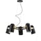 Jonathan Y Eugenio 24.5 in. Adjustable Metal LED Chandelier, Black/Brass Gold JYL6119A - alternate 3