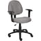 Boss B316 Posture Deluxe Office Task Chair, Gray Back, 25 in W 25" L 40" H, Adjustable, Tweed Seat B316-GY - alternate 1