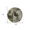 Homeroots 8' Taupe Gray And Charcoal Round Geometric Washable Indoor Outdoor Area Rug 604350 - alternate 2