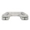 Homeroots Light Gray Italian Leather Power Reclining U Shaped Eight Piece Corner Sectional With Console 634681 - alternate 1