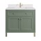 James Martin Vanities 36 in. Single Vanity, Smokey Celadon, w/Single Hole 3CM White Zeus Silestone Top & Backsplash 503-V36-SC-1WZ - alternate 1
