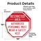 Signmission Restricted Area Authorized Personne, 10 inch X 10 inch, Vinyl Decal, 2PK OC-D-2PACK-10-174 - alternate 2