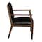 Regency Regent WallGuard Guest & Reception Waiting Room Wood Side Chair - Neo Walnut / Black Vinyl 9875NWBK - alternate 4