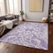 Homeroots 8' X 10' Purple And Ivory Damask Washable Indoor Outdoor Area Rug 614452 - alternate 6