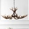 Jonathan Y Eldora 49" 10-Light Rustic Farmhouse Adjustable Resin Antler LED Chandelier, Brown JYL6320A - alternate 2