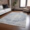 Homeroots 3' X 5' Blue And Ivory Oriental Washable Indoor Outdoor Area Rug 605103 - alternate 2